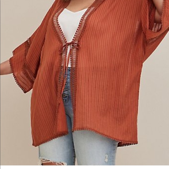 torrid | Tops | Torrid Rust Red Kimono Ruana | Poshmark